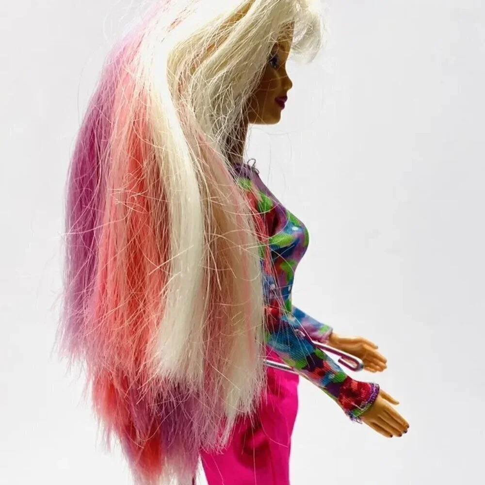 MATTEL BARBIE Doll Long Blonde Colorful Hair Articulated Elbows & Knees 12" Tall - Picture 8 of 12